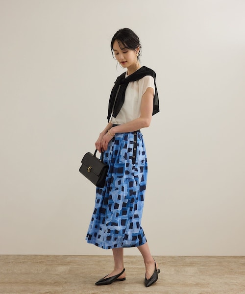 ROPE'（ロペ）の「【洗える】キュプラシルク フレンチスリーブブラウス（シャツ/ブラウス・レディース・ホワイト/ベージュ/ネイビー/ピンク系・F）」の20枚目の写真