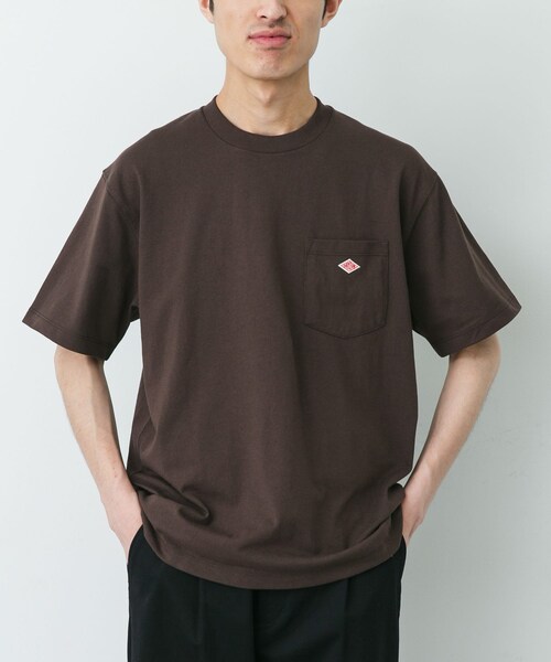 URBAN RESEARCH DOORS(アーバンリサーチドアーズ)の「DANTON POCKET T-SHIRTS(Tシャツ/カットソー・メンズ・COAL GREY/BROWN/GREIGE/DK PURPLE・M/L/XL)」の2枚目の写真