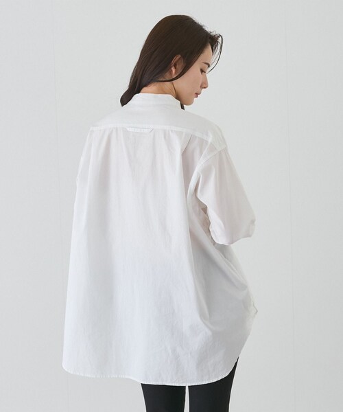 Jayro（ジャイロ）の「フリルピンタックチュニックブラウス（シャツ/ブラウス・レディース・ブラック/ホワイト系/ベージュ・M）」の10枚目の写真