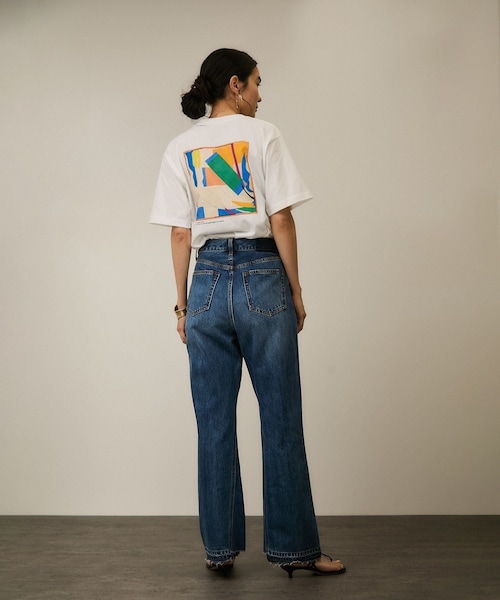ADAM ET ROPE'(アダムエロペ)の「COTTON USAセミフレアデニム 4(デニムパンツ・レディース・ブルー系/サックス・M/S/XS)」の8枚目の写真