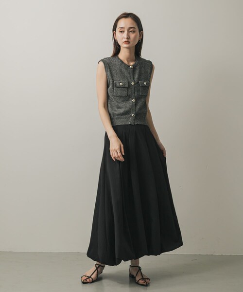 SENSE OF PLACE by URBAN RESEARCH(センスオブプレイスバイアーバンリサーチ)の「メタルボタンポケットベスト(ベスト・レディース・L.BLUE/BLACK/IVORY/BROWN・one)」の14枚目の写真