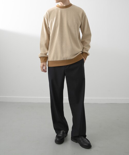 ITEMS URBANRESEARCH（アイテムズ アーバンリサーチ）の「バーズアイ ジャカード スウェット（スウェット・メンズ・BEG/D.BRN/NVY・M/L）」の21枚目の写真