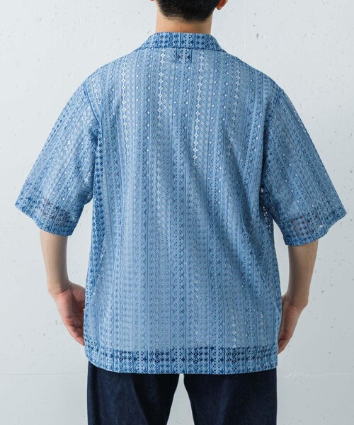 URBAN RESEARCH(アーバンリサーチ)の「Needles SHORT-SLEEVE WIDESPREAD COLLAR SHIRTS(シャツ/ブラウス・メンズ・BLUE/BLACK・S/M)」の7枚目の写真