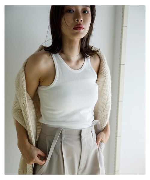 nissen（ニッセン）の「【sail】タンクトップ　小さいサイズ（Tシャツ/カットソー・レディース・オフ・P1）」の2枚目の写真