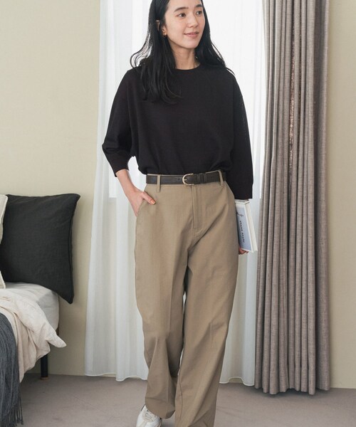 URBAN RESEARCH DOORS(アーバンリサーチドアーズ)の「ハイウエストストレッチチノパンツ(チノパンツ・レディース・BEIGE/NAVY・S/M)」の8枚目の写真