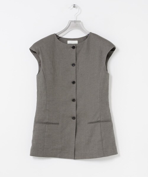 URBAN RESEARCH(アーバンリサーチ)の「AMOMENTO LINEN CURVED VEST(ベスト・レディース・KH BROWN/KHAKI・0)」の10枚目の写真