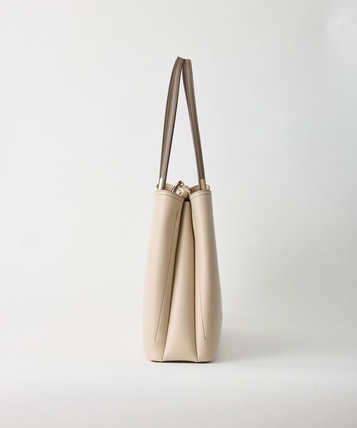 ROPE' PICNIC(ロペピクニック)の「レクタンメタル 3層トートバッグ/A4対応・軽量(トートバッグ・レディース・ブラック/キナリ/ブラウン系・F)」の12枚目の写真