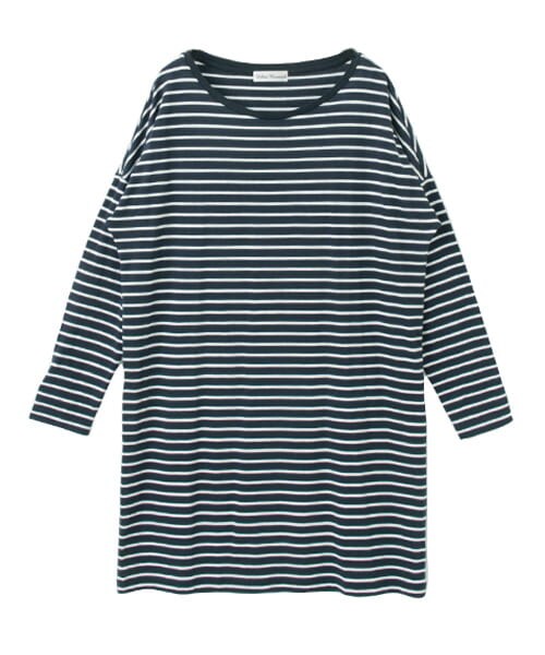 URBAN RESEARCH(アーバンリサーチ)の「ボーダーチュニック(チュニック・レディース・NVY×OFF/OFF×NVY/NAVY×RED・FREE)」の1枚目の写真