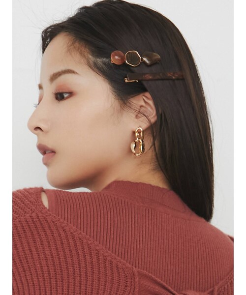 RESEXXY（リゼクシー）の「ニュアンスカラーヘアピンセット（ヘアピン・レディース・ブラウン/ベージュ・F）」の6枚目の写真