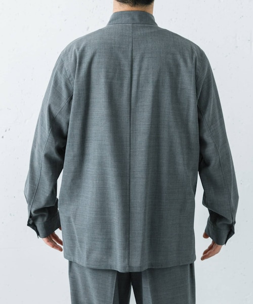 URBAN RESEARCH（アーバンリサーチ）の「ATON　WOOL GAUZE LOOSE FIT SHIRTS（シャツ/ブラウス・メンズ・GRAY/NAVY TOP・4/6）」の4枚目の写真