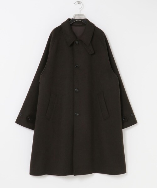 URBAN RESEARCH（アーバンリサーチ）の「WOOL BAL COLLAR COAT（ステンカラーコート・メンズ・KHAKI/BROWN/NAVY/BROWN CH・S/M/L）」の14枚目の写真