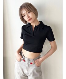 EMODA | スキッパークロップドトップ(Tシャツ/カットソー)