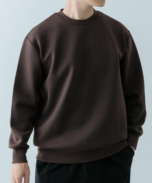 ITEMS URBANRESEARCH（アイテムズ アーバンリサーチ）の「ストレッチダンボール クルーネックプルオーバー（スウェット・メンズ・BEG/BRN/BLK/YEL・M/L）」の16枚目の写真