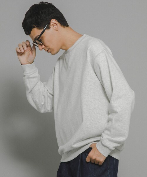 URBAN RESEARCH Sonny Label（アーバンリサーチサニーレーベル）の「ヘビーウェイトコットンベーシックスウェット（スウェット・メンズ・ライトグレー/ブラック/杢グレー/ネイビー/チャコール・M/L/XL）」の20枚目の写真