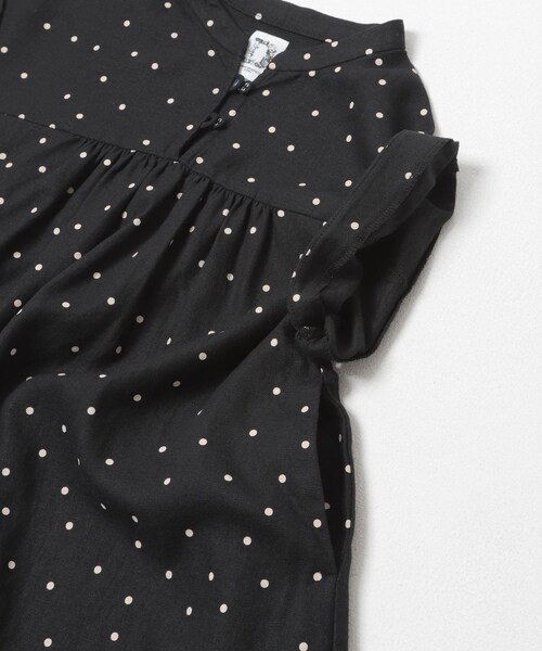 URBAN RESEARCH DOORS(アーバンリサーチドアーズ)の「『親子リンク』リネンリヨセルドットワンピース(KIDS)(ワンピース・キッズ・BLACK/NATURAL・105(100-110)/120(115-125)/135(130-140))」の13枚目の写真
