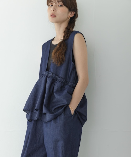 URBAN RESEARCH Sonny Label（アーバンリサーチサニーレーベル）の「ペプラムフリルアソートオールインワン（つなぎ/オールインワン・レディース・ブラック/デニム・36/38）」の17枚目の写真