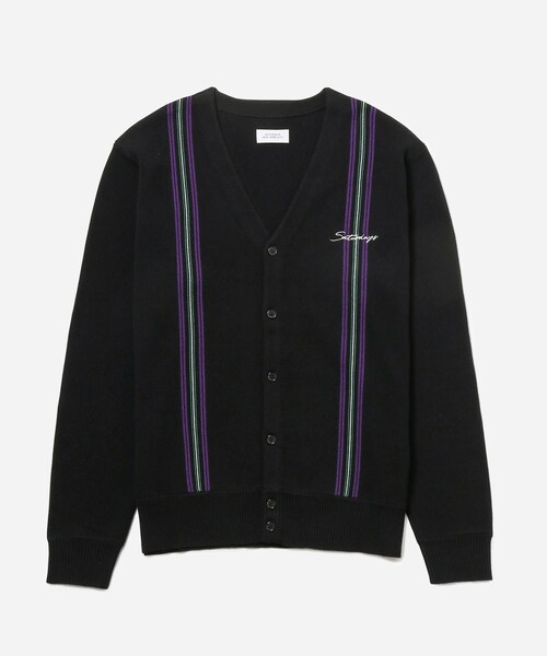Saturdays NYC(サタデーズ ニューヨークシティ )の「MICHAEL HIGH GUAGE KNIT CARDIGAN(カーディガン/ボレロ・レディース・サックス/ブラック・XL/L/S/M)」の1枚目の写真