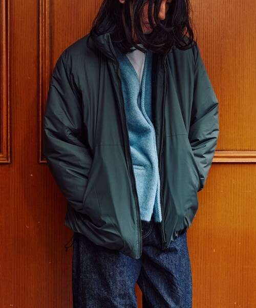 ADAM ET ROPE'（アダムエロペ）の「【GOLDWIN/ゴールドウィン】WINDSTOPPER BY GORE-TEX LABS Puffy Jacket（ダウンジャケット/コート・メンズ・ブラック/ダークブラウン/グリーン・1/2/3/4）」の15枚目の写真