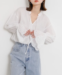 SENSE OF PLACE by URBAN RESEARCH | スカラップレースヨウリュウブラウス(シャツ/ブラウス)
