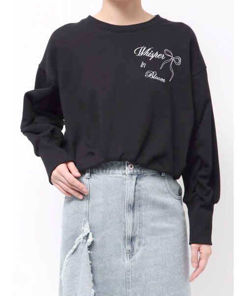 CALNAMUR（カルナムール）の「バックリボンスウェットトップス（スウェット・レディース・ホワイト/グレー/ブラック/イエロー・F）」の5枚目の写真