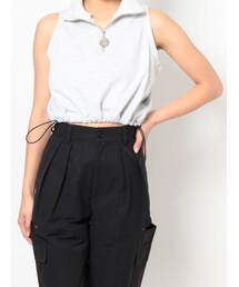 EVRIS | SUNNYハーフジップノースリトップス(タンクトップ)