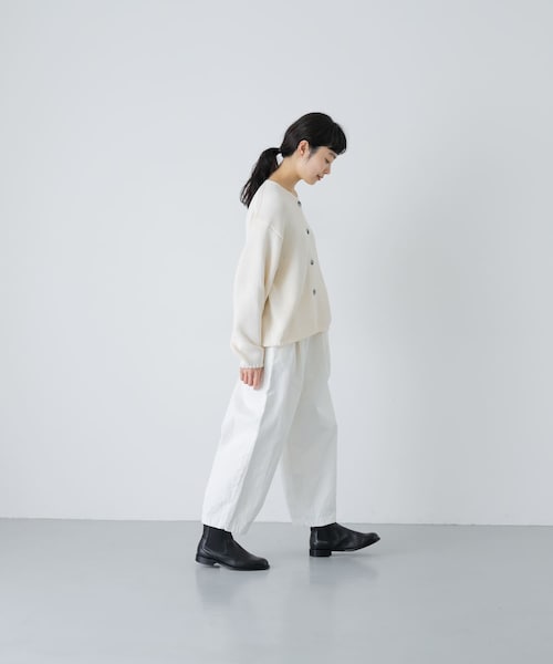 かぐれ（カグレ）の「コットンローゲージショートカーディガン（カーディガン/ボレロ・レディース・IVORY/BLACK・Free）」の9枚目の写真