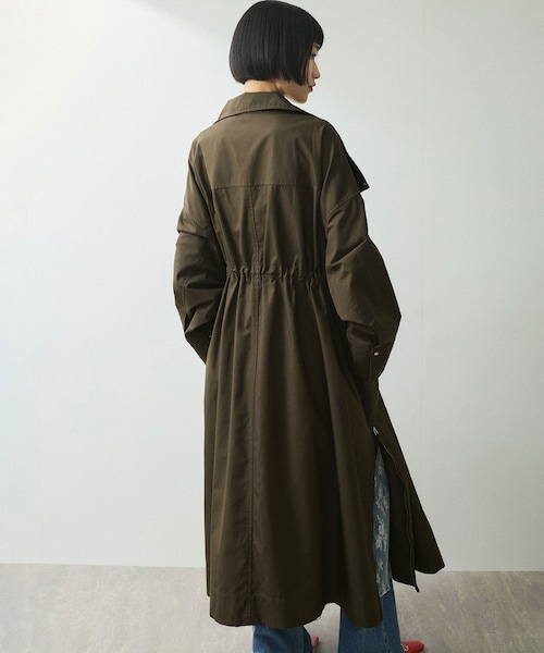 ADAM ET ROPE'(アダムエロペ)の「【WEB限定】スタンドカラーロングモッズコート(モッズコート・レディース・ブラック/オフホワイト/カーキ系・F)」の13枚目の写真