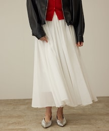 コットンオーガンジーシアーボリュームスカート/イージーケア