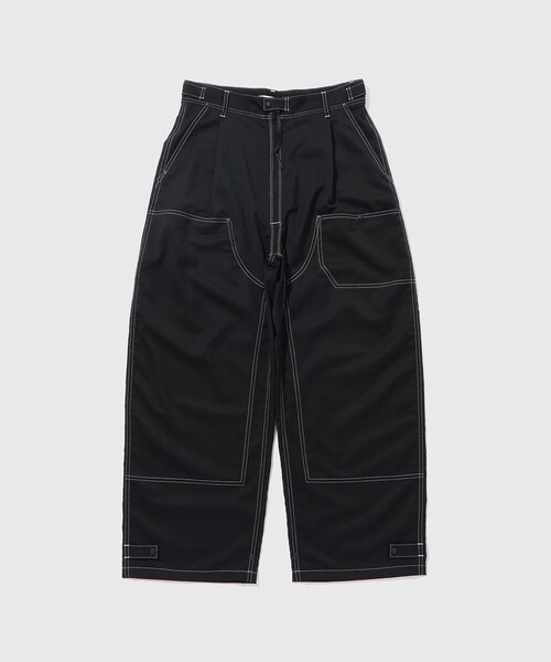 ADAM ET ROPE'（アダムエロペ）の「《別注》【Product Twelve/プロダクト トゥエルブ】Double Knee PT12 Work Trousers（カーゴパンツ・メンズ・ブラック/ブラック系・2/3）」の8枚目の写真