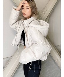 GYDA | フェイクレザーショートダウンコート(ダウンジャケット/コート)