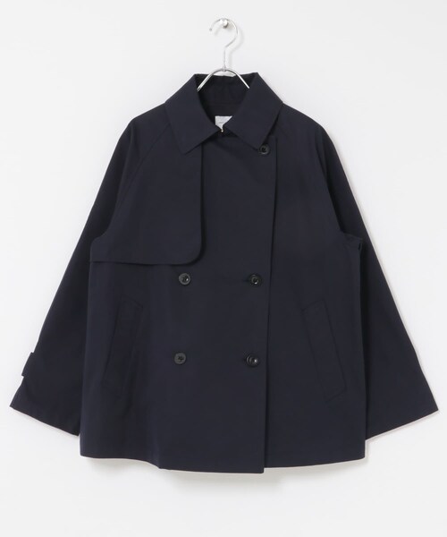 URBAN RESEARCH DOORS（アーバンリサーチドアーズ）の「撥水ショートトレンチ（ステンカラーコート・レディース・L.BEIGE/NAVY・Free）」の21枚目の写真