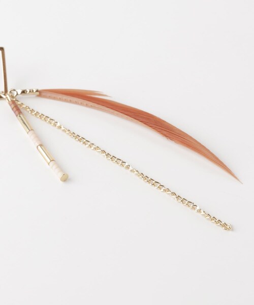 URBAN RESEARCH Sonny Label（アーバンリサーチサニーレーベル）の「フェザー×ビーズピアス（ピアス（両耳用）・レディース・ミント/ピンク・one/One）」の8枚目の写真