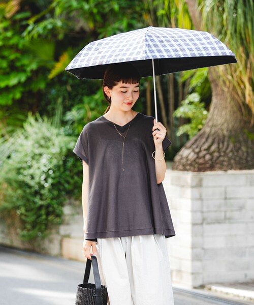 URBAN RESEARCH（アーバンリサーチ）の「晴雨兼用コンパクトアンブレラ（長傘・レディース・CHECK/IVORY/SILVER・-）」の17枚目の写真