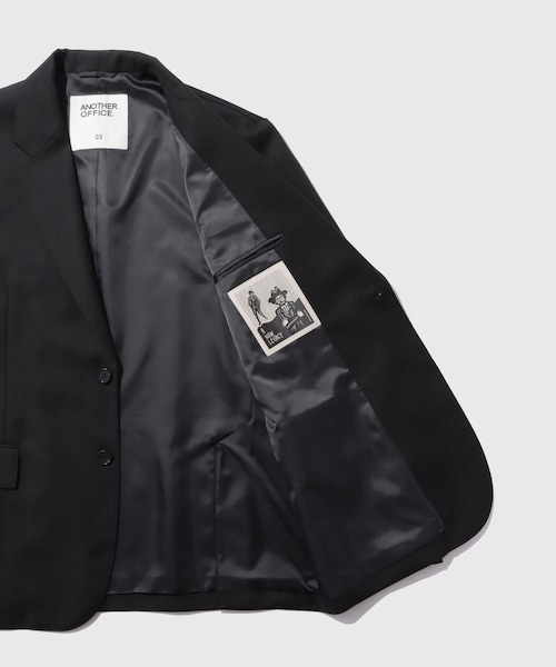 ADAM ET ROPE'（アダムエロペ）の「【ANOTHER OFFICE/アナザーオフィス】Legacy Single Wool Blazer（テーラードジャケット・メンズ・ブラック/チャコール・1/2/3）」の14枚目の写真