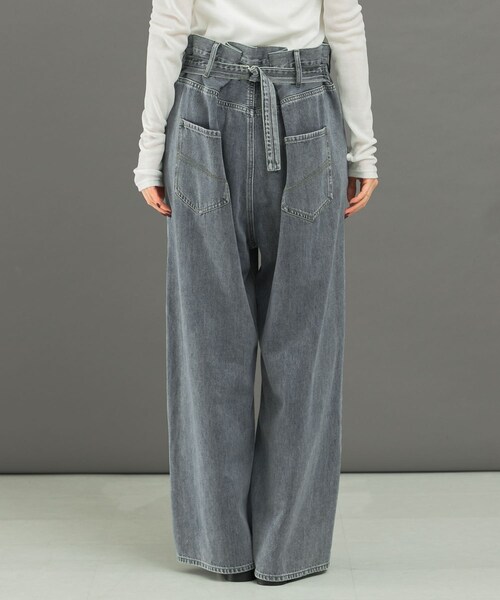 URBAN RESEARCH ROSSO（アーバンリサーチロッソ）の「CHIGNON　シンチバックデニムワイドパンツ（デニムパンツ・レディース・NAVY/BLUE・36/38）」の9枚目の写真