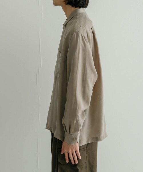 URBAN RESEARCH（アーバンリサーチ）の「CUPRO FIBRIL BOX SHIRTS（シャツ/ブラウス・メンズ・GREGE/NAVY・M/L）」の8枚目の写真