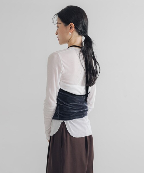 URBAN RESEARCH（アーバンリサーチ）の「強撚シアーカットソー（Tシャツ/カットソー・レディース・WHITE/BLACK/CHERRY RED/BROWN・FREE）」の11枚目の写真