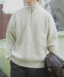 ITEMS URBANRESEARCH（アイテムズ アーバンリサーチ）の「ウール混 ハーフジップ モックネックニット（ニット/セーター・メンズ）」