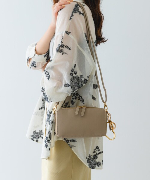 RODE SKO（ロデスコ）の「お財布ショルダーバッグ（ショルダーバッグ・レディース・SAX/BLACK/GREIGE・one）」の2枚目の写真