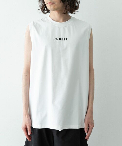 URBAN RESEARCH Sonny Label（アーバンリサーチサニーレーベル）の「REEF　1POINT LOGO RASH TANK-TOP（タンクトップ・メンズ・WHT/BLK・M/L）」の5枚目の写真
