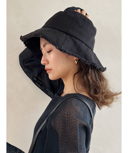 Ungrid（アングリッド）の「キャンバスバケットハット（ハット・レディース・アイボリー/ブラック/ベージュ/モカ・F）」の18枚目の写真