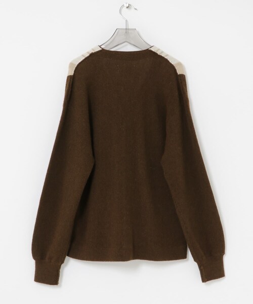 URBAN RESEARCH（アーバンリサーチ）の「UNDYED ALPACA STRIPE CARDIGAN（カーディガン/ボレロ・メンズ・BLACK/BROWN・3/4）」の15枚目の写真