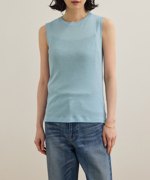 ROPE'（ロペ）の「【洗える】シアーフライスケープセットプルオーバー（Tシャツ/カットソー・レディース・ブラック/ホワイト/ブルー・F）」の22枚目の写真