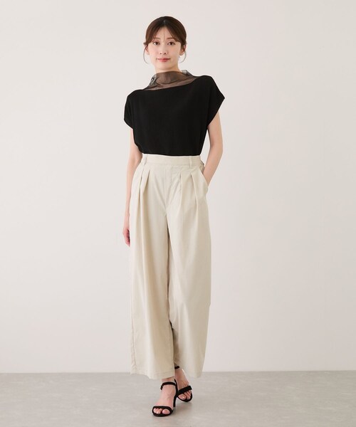 Jayro（ジャイロ）の「ストレッチテックチノワイドパンツ（その他パンツ・レディース・ブラック/ホワイト系/ベージュ・F）」の17枚目の写真