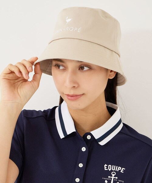 ROPE'（ロペ）の「フラミンゴロゴ入りハット（ハット・レディース・ブラック/ホワイト/ベージュ・F）」の5枚目の写真