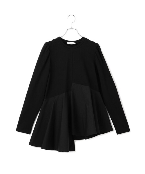 ADAM ET ROPE'(アダムエロペ)の「【WEB限定】・【定番】フリルペプラムロングスリーブカットソー(Tシャツ/カットソー・レディース・ブラック/ホワイト・F)」の21枚目の写真