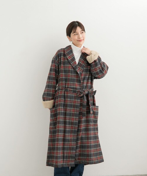 URBAN RESEARCH DOORS（アーバンリサーチドアーズ）の「L.L.Bean　ScotchPlaidFlannelRobe（テーラードジャケット・レディース・Grey/Swan・M）」の11枚目の写真