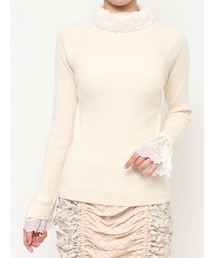 merry jenny | レースリブニット(ニット/セーター)