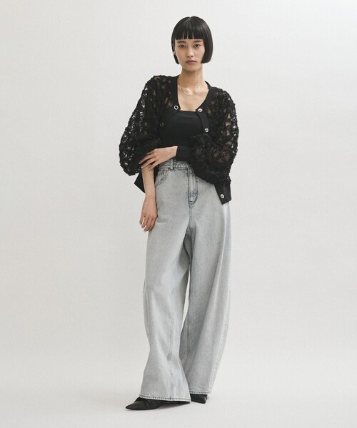 ADAM ET ROPE'（アダムエロペ）の「【サステナブル】バックタックワイドデニム（デニムパンツ・レディース・ブルー/サックス・36/38）」の10枚目の写真