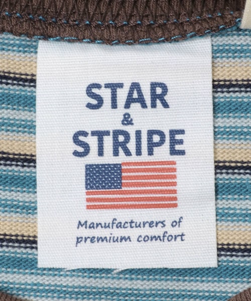 URBAN RESEARCH DOORS(アーバンリサーチドアーズ)の「『別注』STAR&STRIPE×DOORS MULTI RINGER T-SHIRTS(Tシャツ/カットソー・レディース・GRAY/BROWN/BLUE・One)」の12枚目の写真